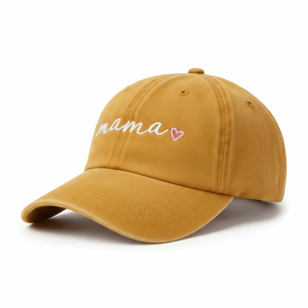 Washed Cotton Dad Mama Mini Love Caps Baseball Cap
