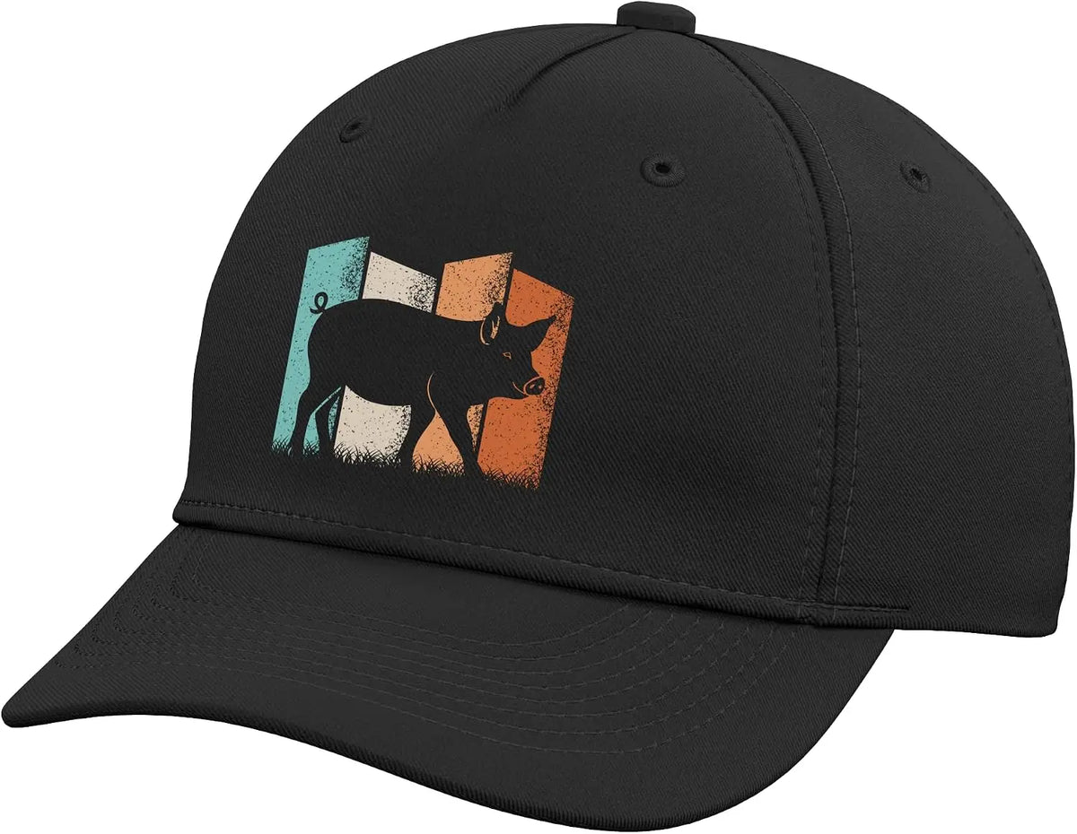 Retro Pig Baseball Cap