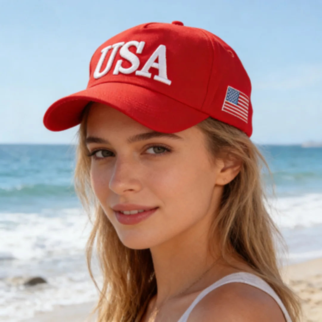 Fashion USA Letter Embroidered Baseball Cap