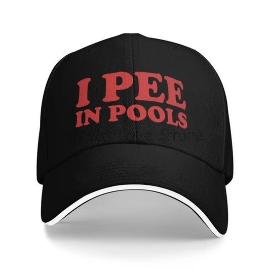 I Pee in Pools Funny Sandwich Baseball Cap For Men & Women