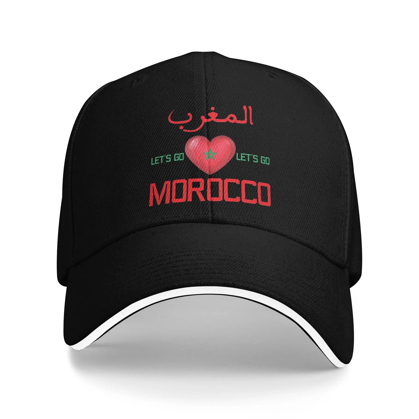 New Design Baseball Cap Morocco Heart Flag Morocco Of Arms Wear