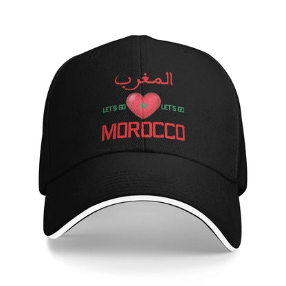 New Design Baseball Cap Morocco Heart Flag Morocco Of Arms Wear