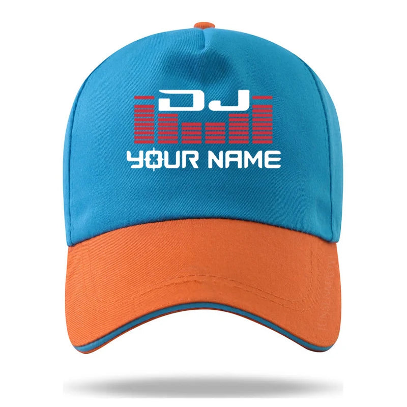 DJ Your Name Custom Print Color Matching Baseball Cap