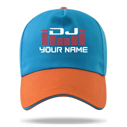 DJ Your Name Custom Print Color Matching Baseball Cap