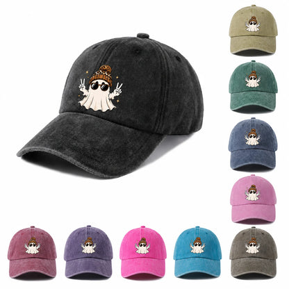 Cool Ghost with Sunglasses Graphic Baseball Cap