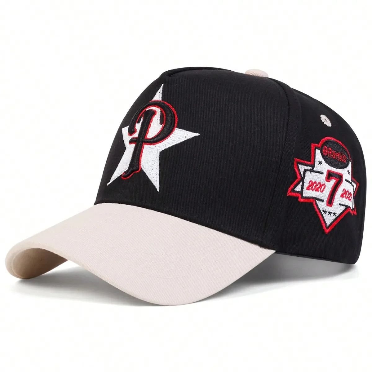 Unisex P letter Embroidery Baseball Caps Sunscreen Hat Sports Cap