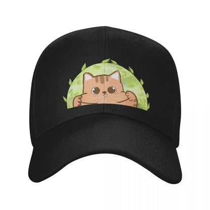 A Cat in the Night Baseball Cap