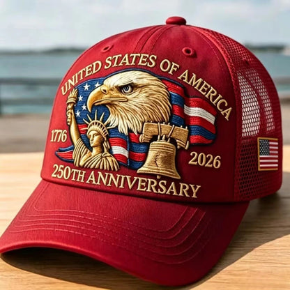 American 250th Anniversary Eagle Print Baseball Cap