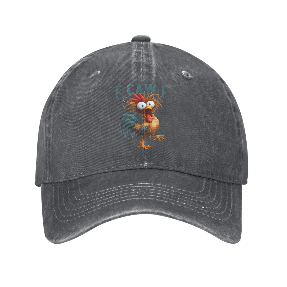 Classic F-Caw-F Funny Chicken Humor Baseball Cap