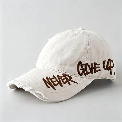 American-Style Frayed Hole-Sided Three-Dimensional Baseball Cap
