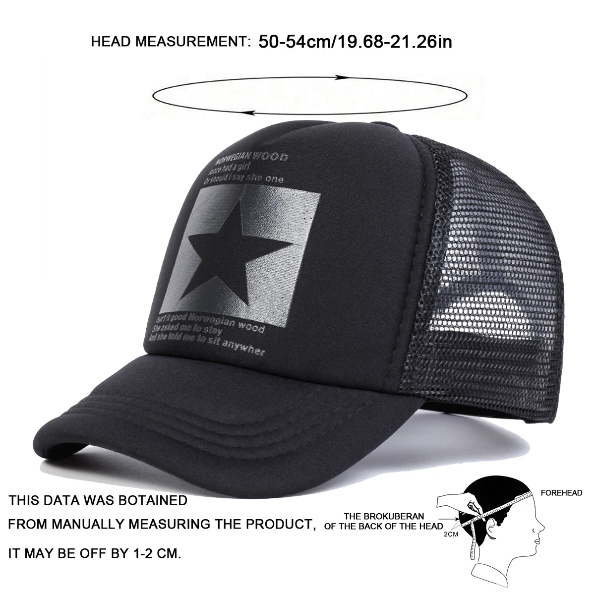 Children Five Pointed Star Print Baseball Net Caps Spring Summer