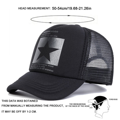Children Five Pointed Star Print Baseball Net Caps Spring Summer