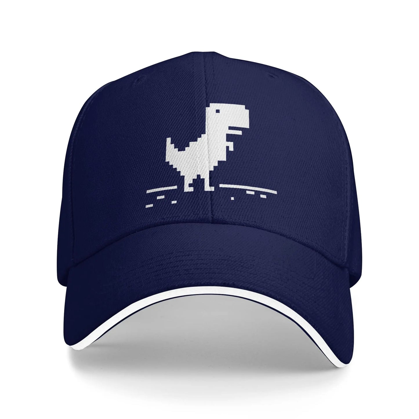 T Rex Geek Dinosaur Pixel Art Without Internet Baseball Cap
