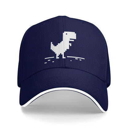 T Rex Geek Dinosaur Pixel Art Without Internet Baseball Cap