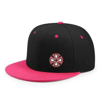 Printed Snowflake Pattern Flat Edge Snapback Cap