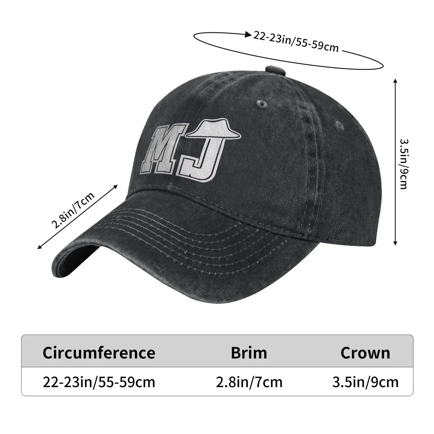 Baseball Cap King of Pop M-Michael J-Jackson
