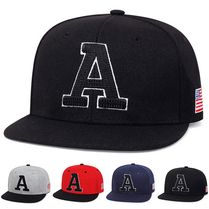 Unisex A Letter Embroidery Hip-hop Hats
