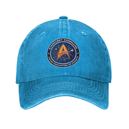 Star Treks Science Fiction TV Series Washed Denim Cap Casual Baseball Caps