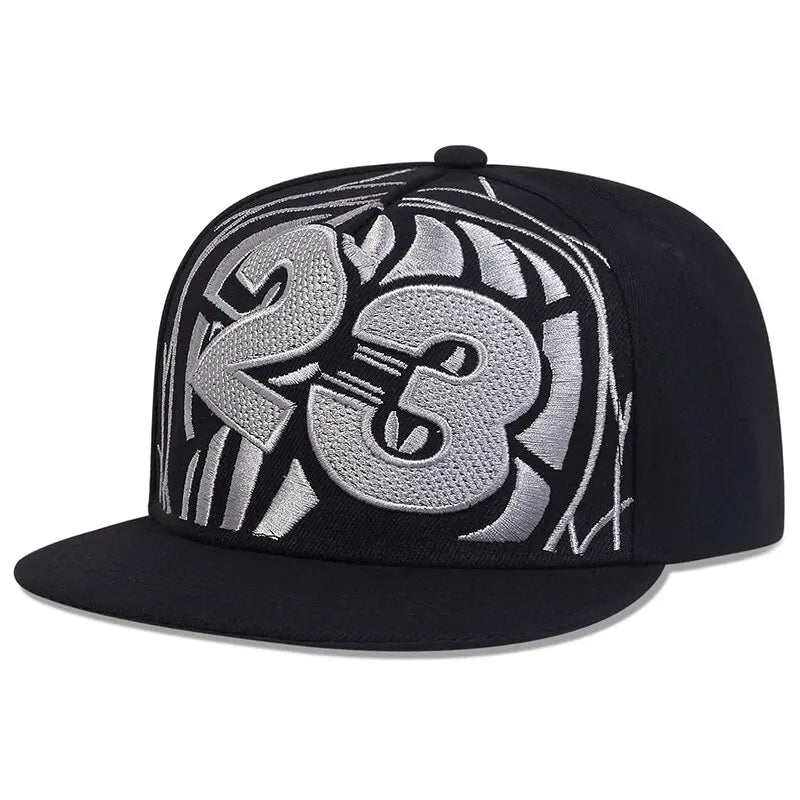 Unisex 23 Basketball Letter Embroidery Hip-Hop Hats Snapback Caps Baseball Caps Sunscreen Hat