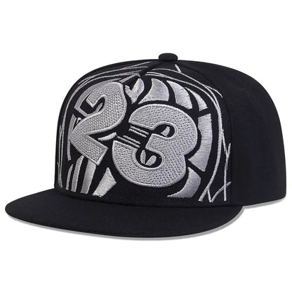 Unisex 23 Basketball Letter Embroidery Hip-Hop Hats Snapback Caps Baseball Caps Sunscreen Hat