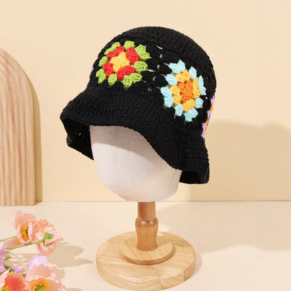 1PC Handmade Crocheted Bucket Shaped Hat