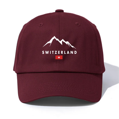 SWITZERLAND Print Baseball Cap For Adults