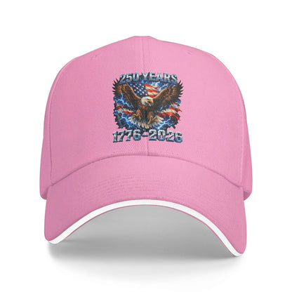 American Bald Eagle 1776 2026 250 Anniversary USA Baseball Cap