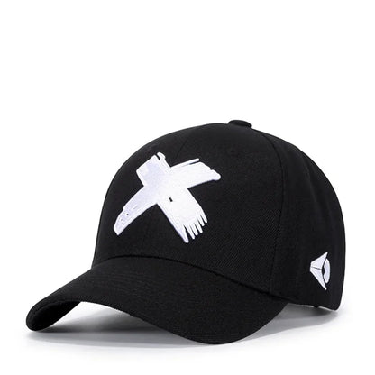 Unisex X Letter Embroidery Baseball Caps