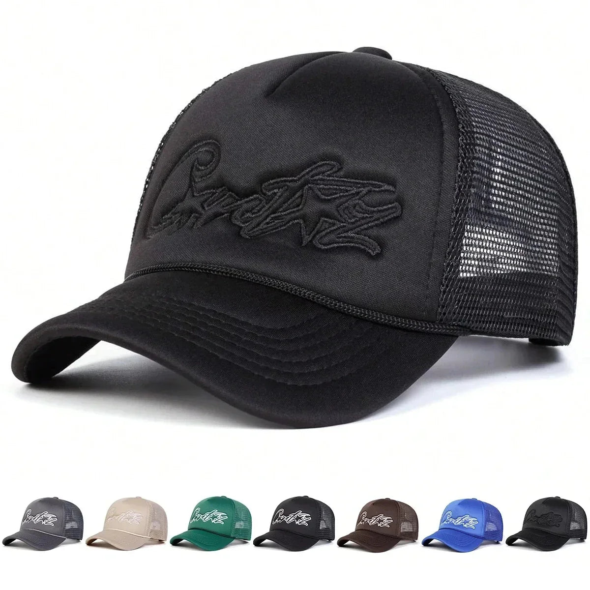 Unisex CRTZ Pentagram Embroidery Baseball Net Caps Spring