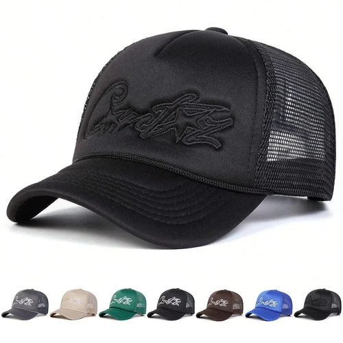 Unisex CRTZ Pentagram Embroidery Baseball Net Caps Spring