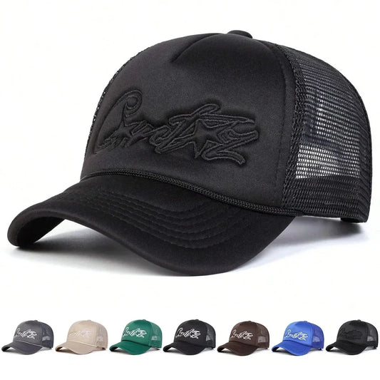 Unisex CRTZ Pentagram Embroidery Baseball Net Caps Spring