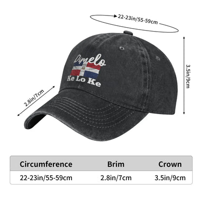 Dimelo Ke Lo Ke Dominican Republic Flag Washed Baseball Cap