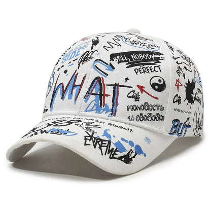 Men's And Women's Spring And Autumn Korean Graffiti Letter Printed Baseball Caps
