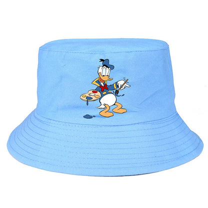 Donald Duck Bucket Hat Daily Hip Hop Amusing Cartoon Vintage Stylish Fisherman Cap