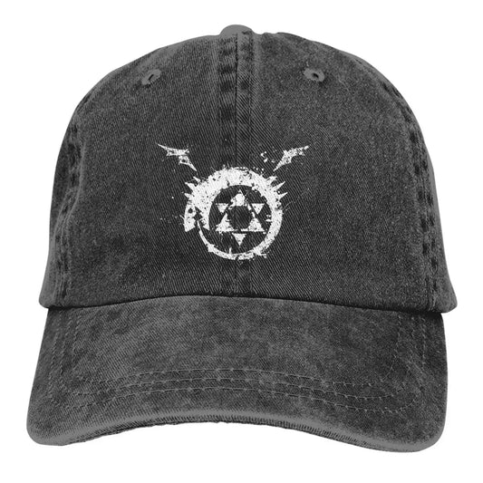 Fullmetal Alchemist Anime Multicolor Hat Peaked Men Women's Cowboy Cap Homunculus Ouroboros Baseball Caps