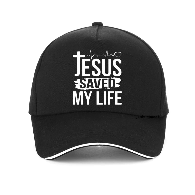 Summer Hat Printed Jesus Saved My Life Baseball Cap