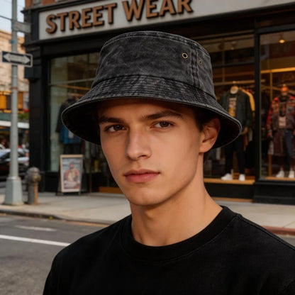 Vintage Washed Style Fisherman Hat Bucket Hats