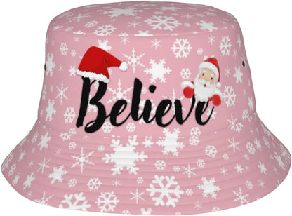 Christmas Bucket Hats Fashion Summer Sun Cap Packable