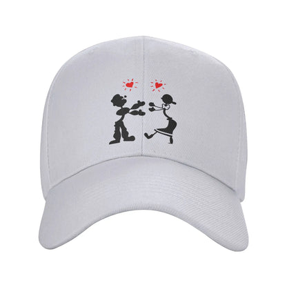 Fashion Popeyes And Olive Oyl Curved Brim Baseball Cap