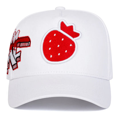 Unisex Strawberry Embroidery Baseball Caps