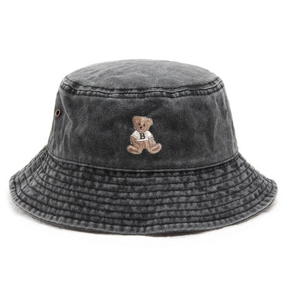 Teddy Bear Design Plush Toy Inspired Cap Kids Bucket Hat