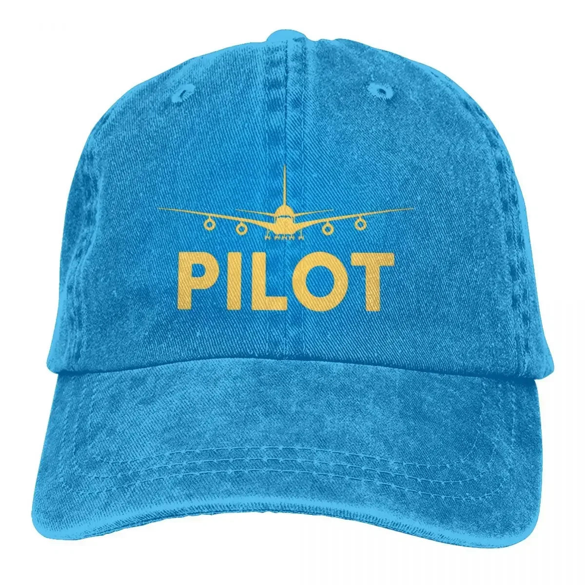 Washed Men's Baseball Cap Born To Fly Pilot