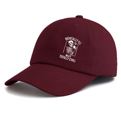 Ill But Chill Print Baseball Cap