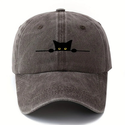 Cartoon Cat Printed Baseball Cap