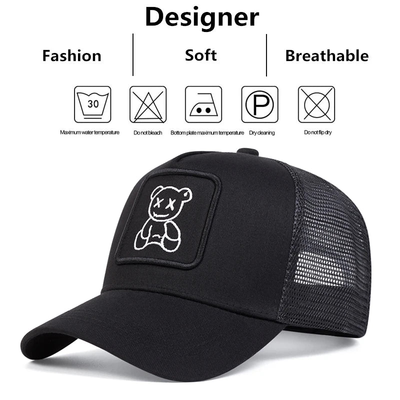 Unisex XX Little Bear Embroidery Baseball Caps