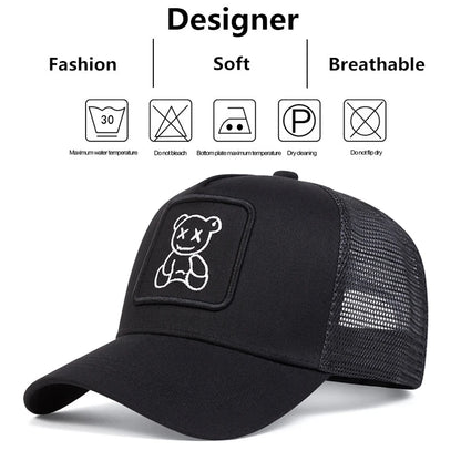 Unisex XX Little Bear Embroidery Baseball Caps