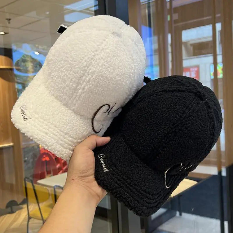 Autumn Winter Embroidery Letter Baseball Cap Cold Proof