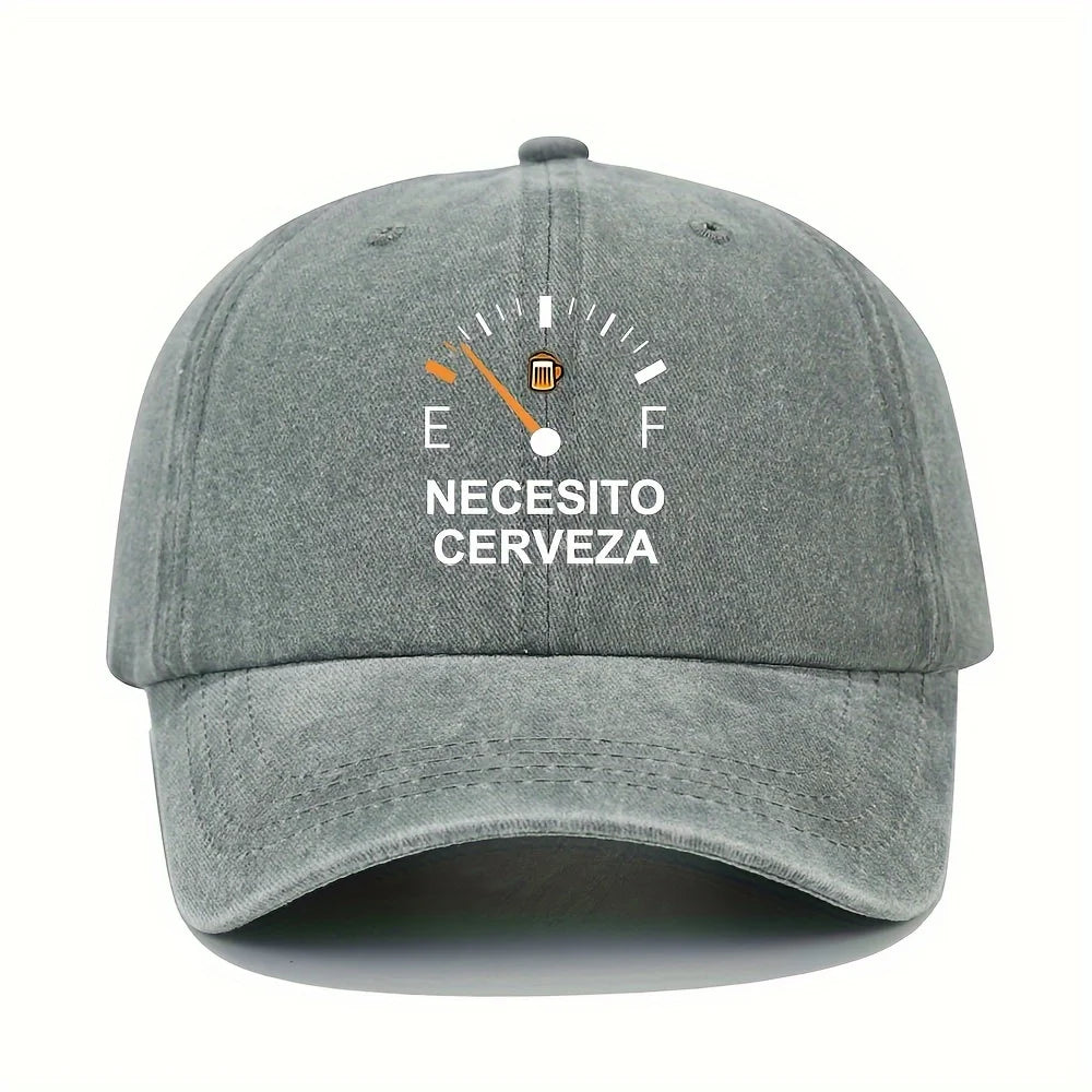 NECESITO CERVEZA Pattern Printed Vintage Baseball Cap