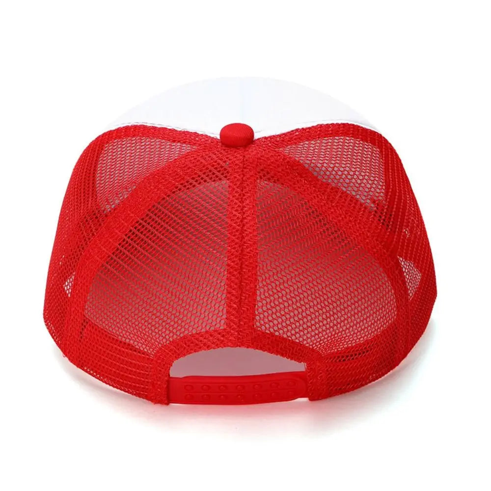 Unisex Spong Mesh Baseball Cap Wide Brim Breathable Peaked Cap