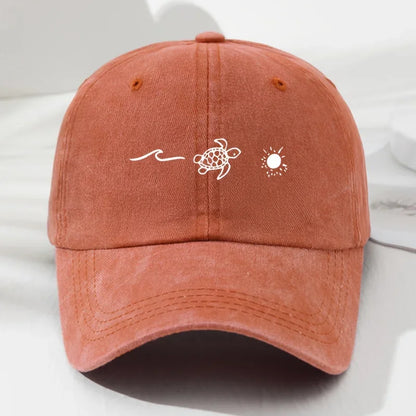 Turtle Pattern Printed Baseball Cap